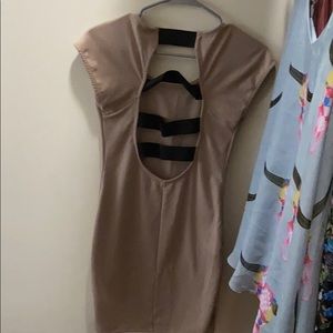 Taupe bodycon dress